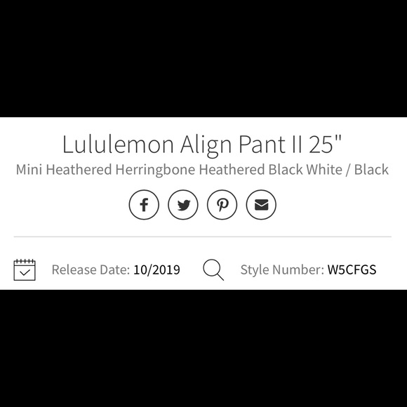 Lululemon Align Pant 25” Herringbone heathered black size 2 - Picture 6 of 7